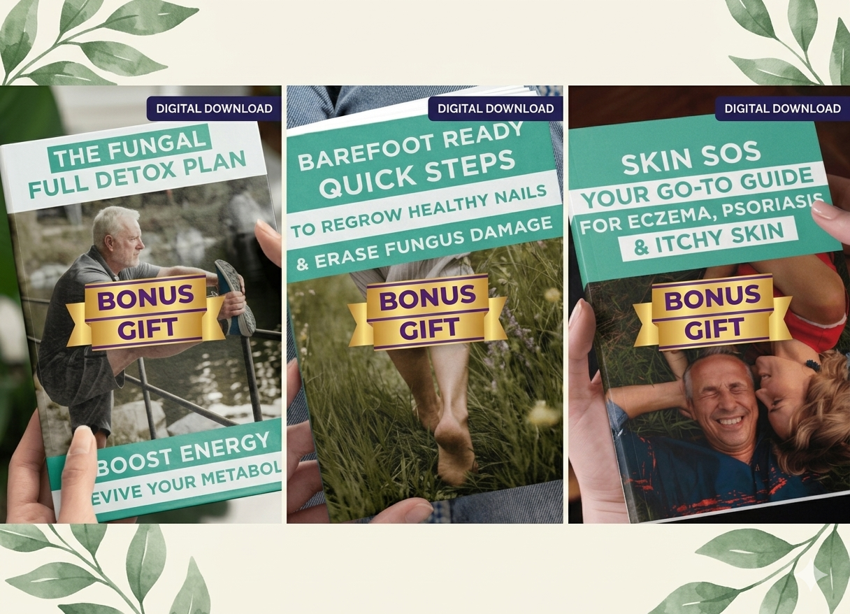 Complimentary instructional guides focused on holistic skin health and systemic fungal detoxification.